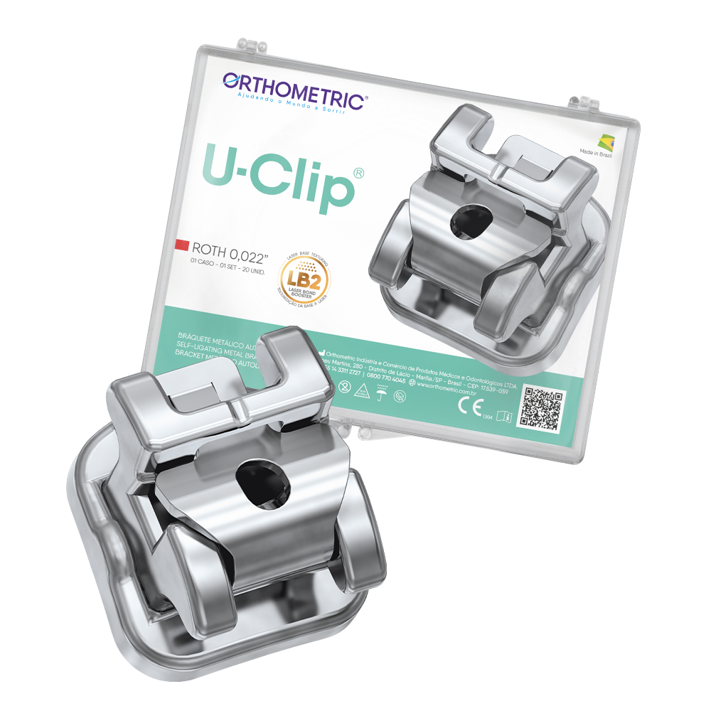 10.45.2300 – Bráquete Autoligado de Aço Interativo U-Clip Roth 0,022 – 01 caso