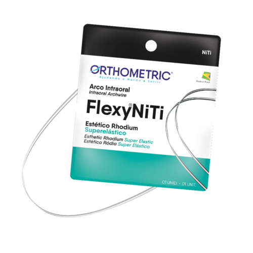 Arco Flexy NiTi Superelástico Estético Rhodium Redondo