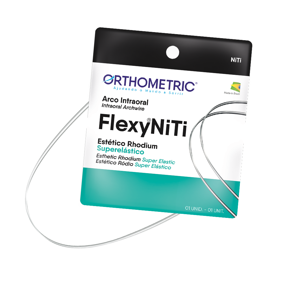Arco Flexy NiTi Superelástico Estético Rhodium Redondo